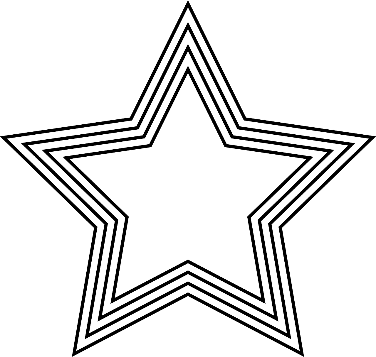 Star black and white simple stars vector clipart images