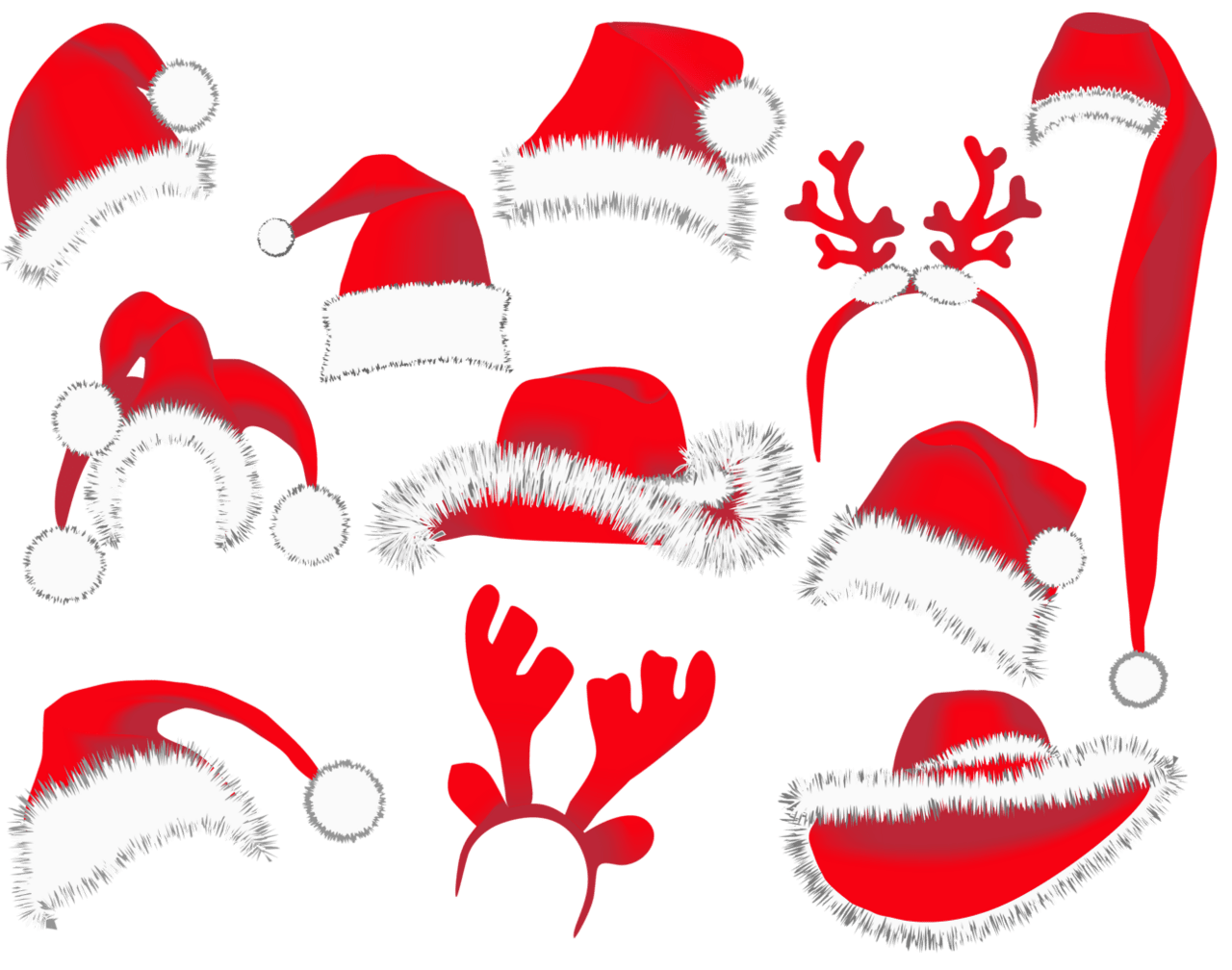 Santa claus hat christmas hats clipart picture 2