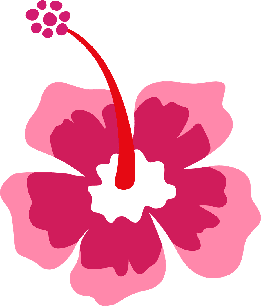 Hibiscus flower say hello clipart background