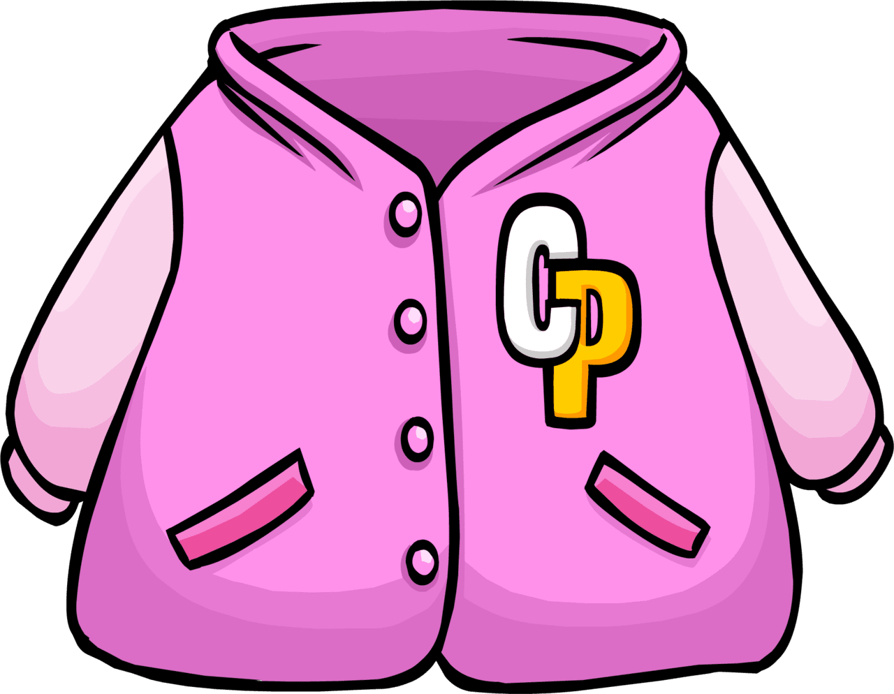 Hd pink letterman jacket clipart image