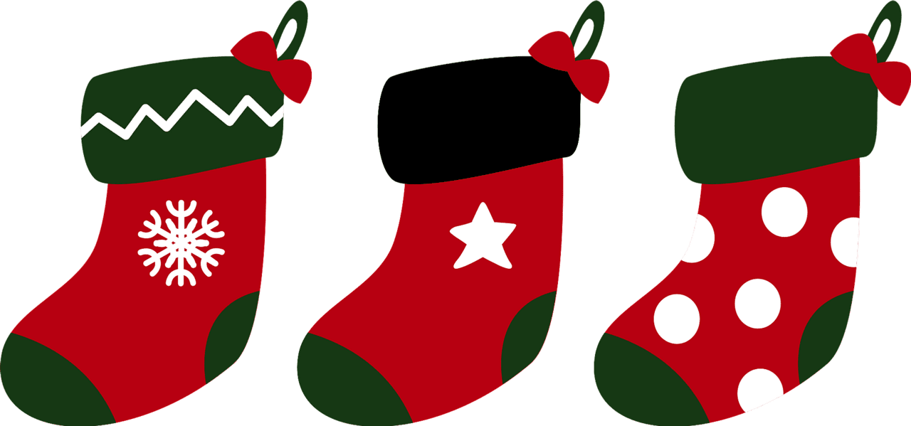 Christmas sock vector clipart images