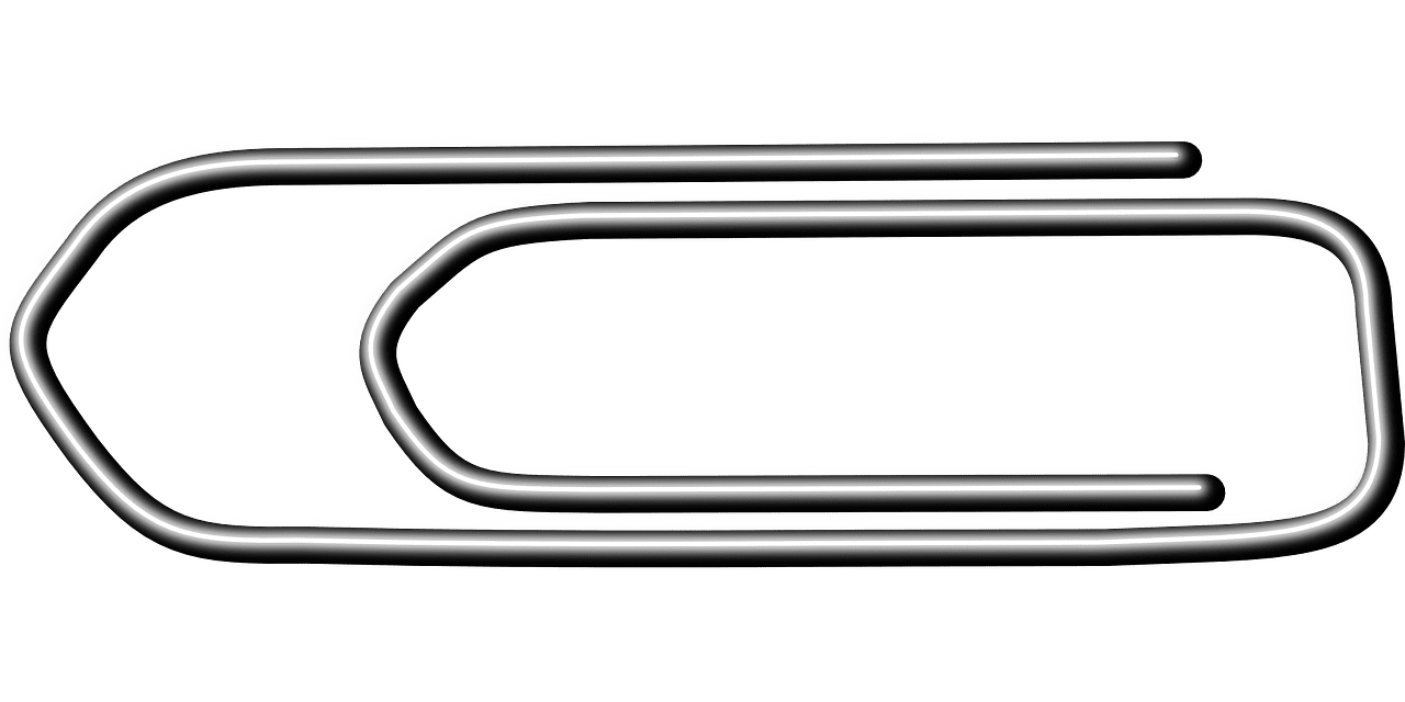 Paperclip paper clip tach vector graphic clipart