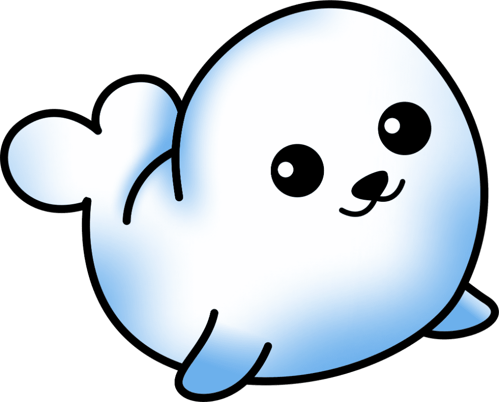 Seal foca kawaii clipart image