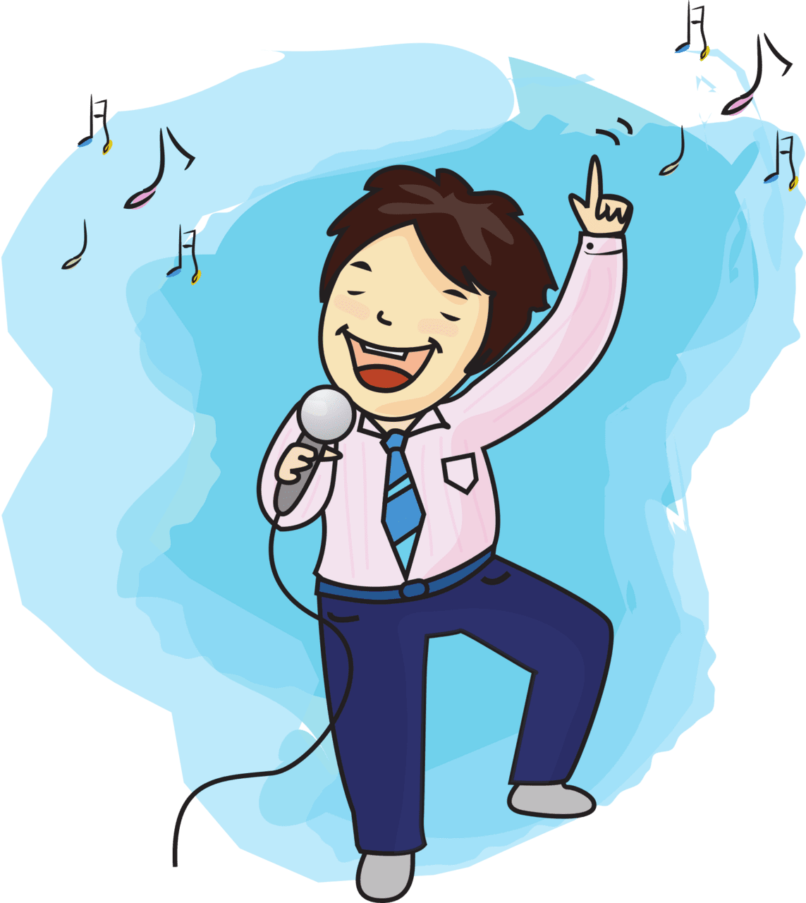 Image boy singing choir clipart
