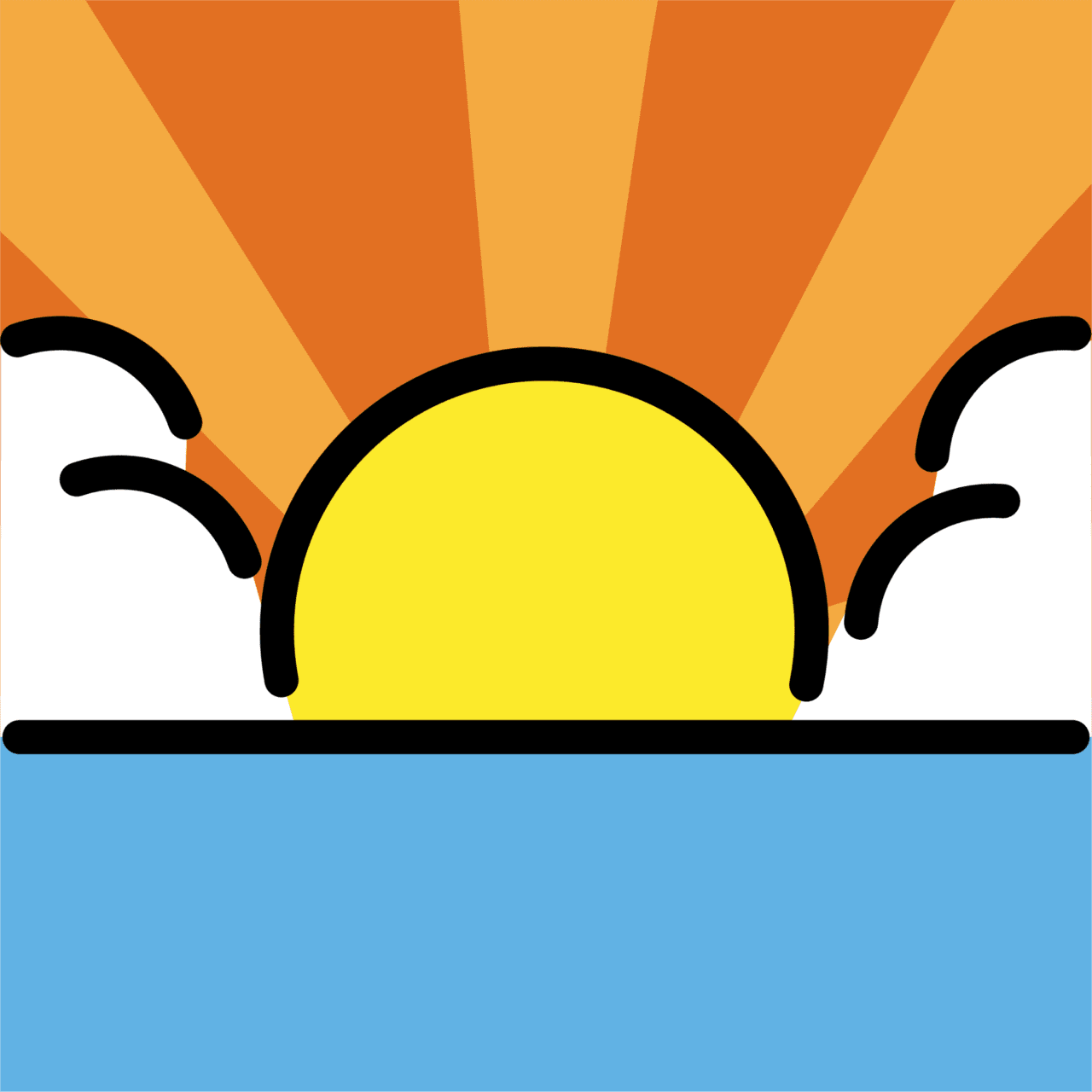 Sunrise emoji for clipart photo