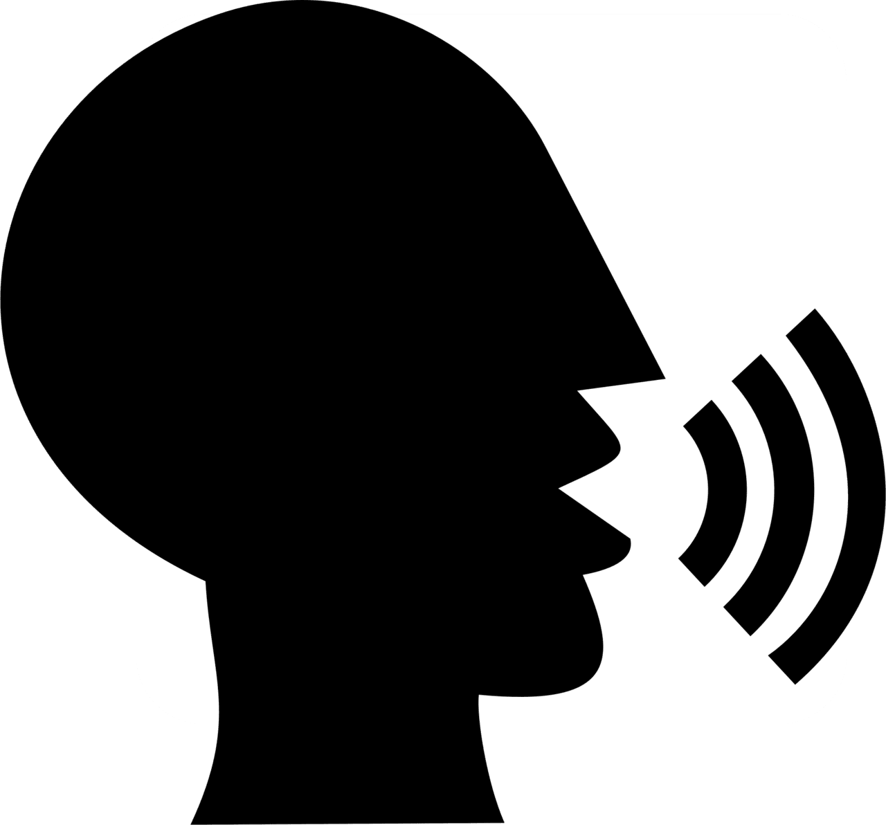 Talking head silhouette vector clipart image photo cc images