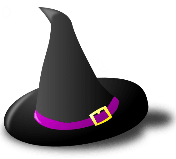 Top hat black and purple witch clipart clip art