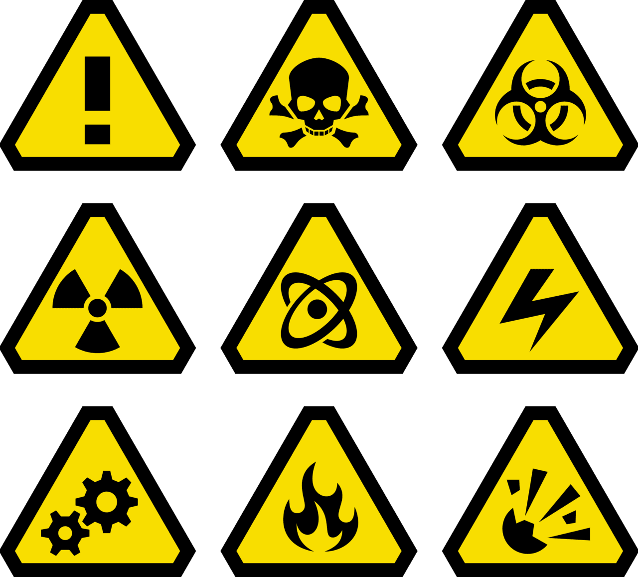 Warning sign clipart background