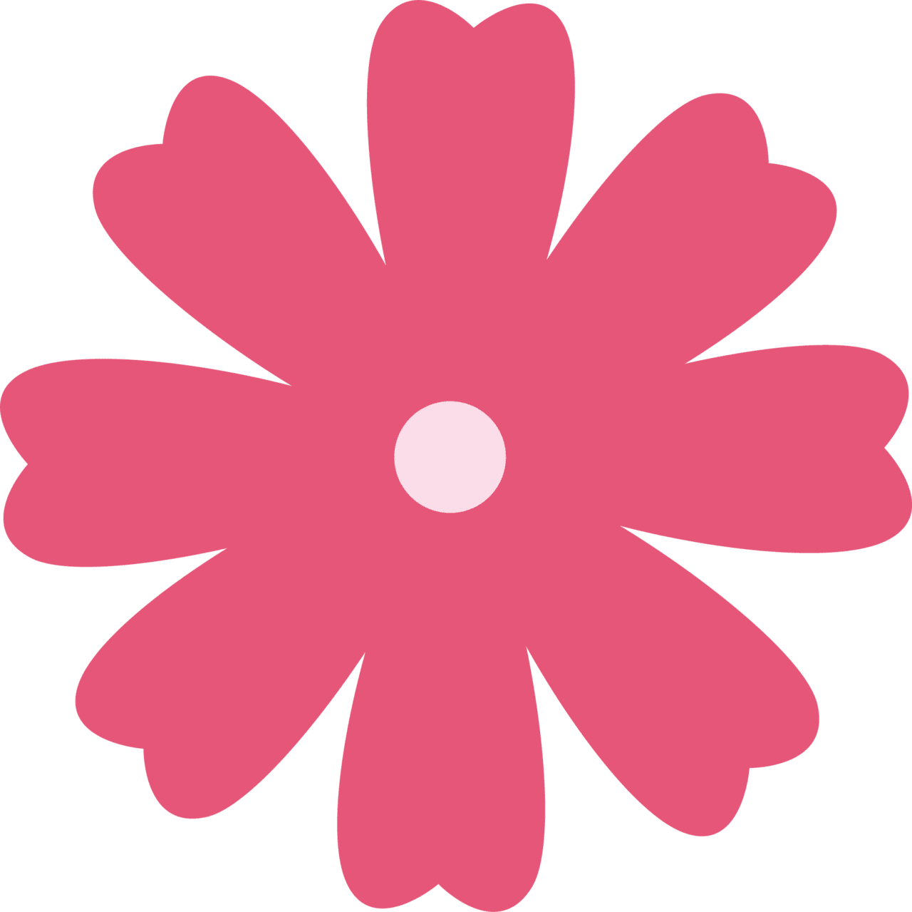 Pink flower color clipart image