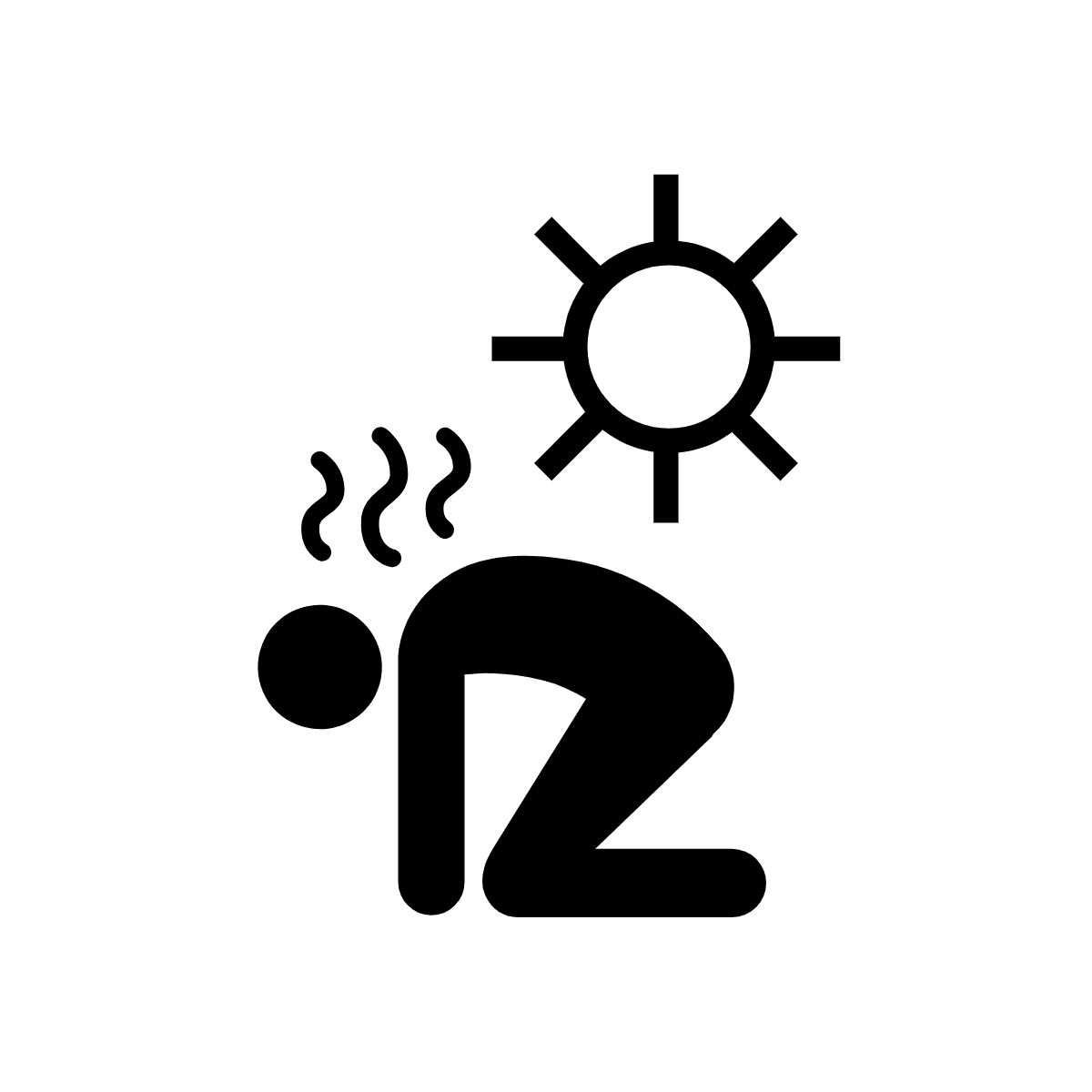 Stress heat stroke vector and clipart