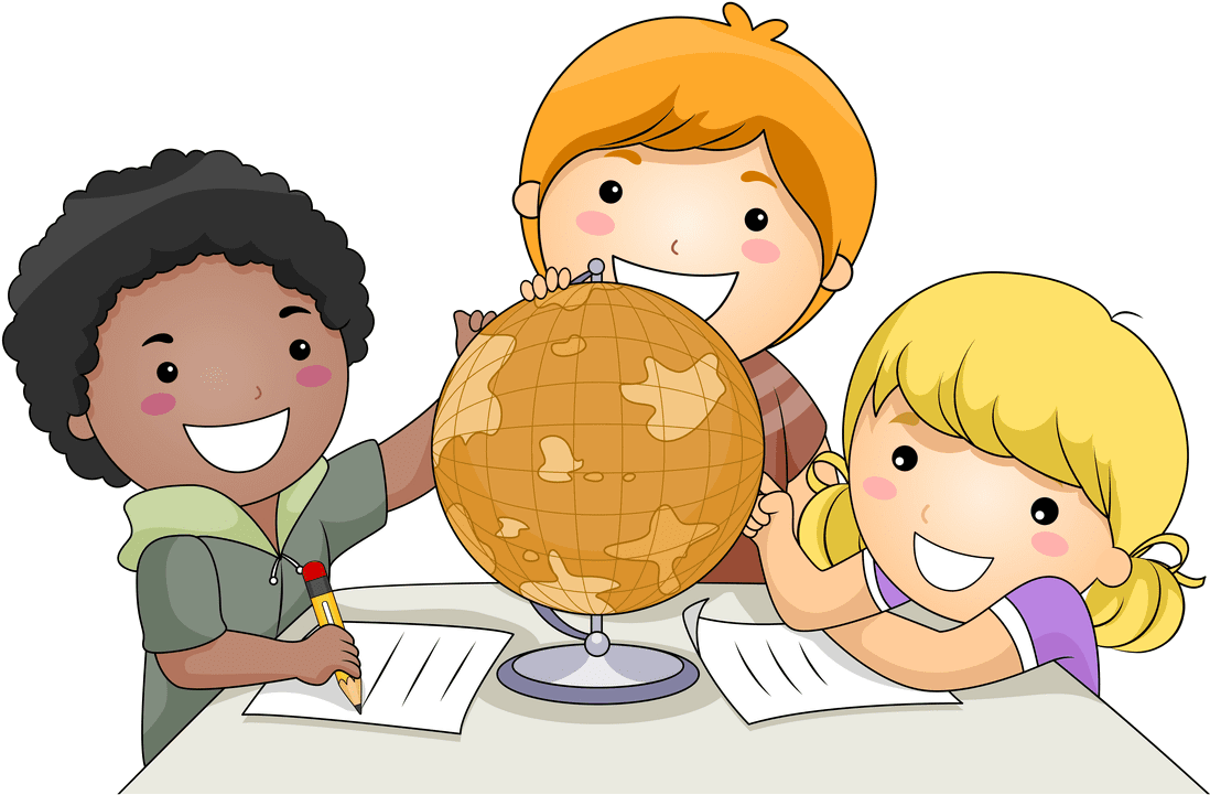 Children learning cartoon study ing clipart large size image