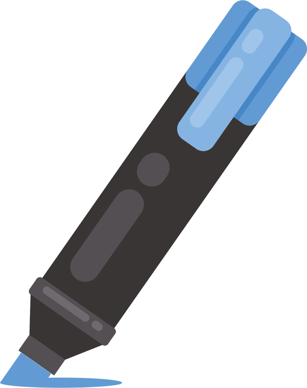 Marker pen blu vector clipart images