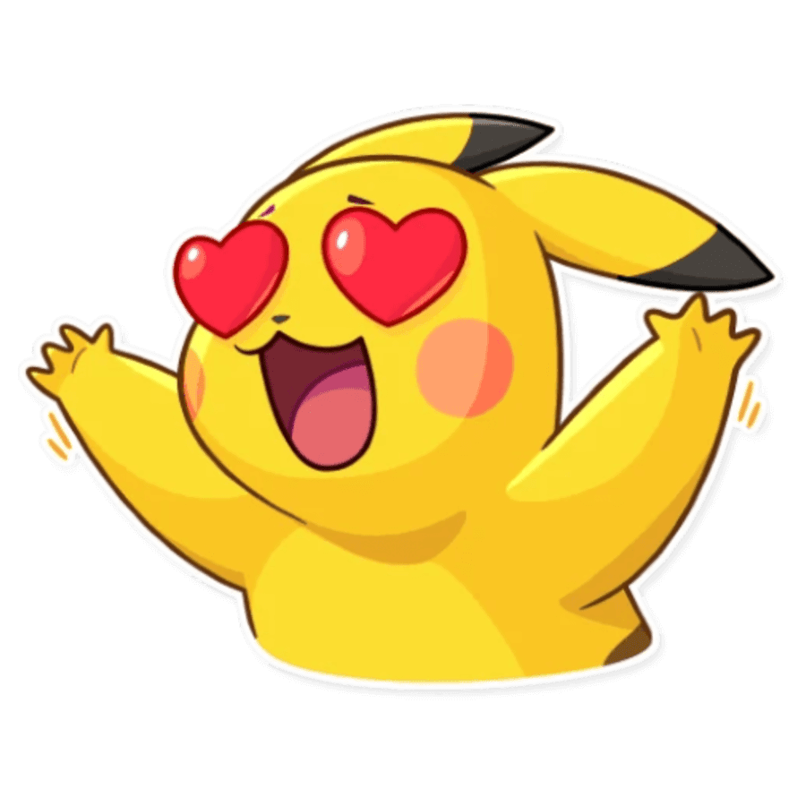 Pikachu enamorado clipart background