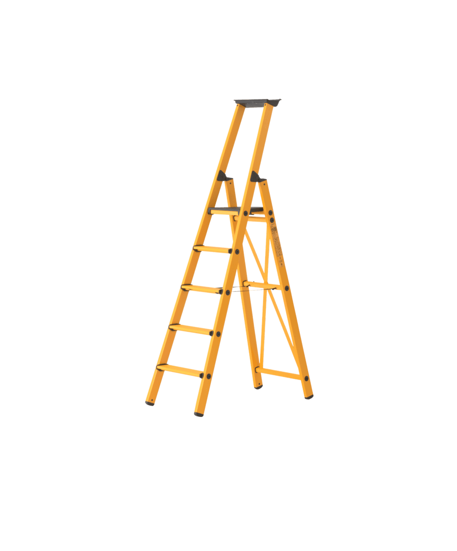 Ladder standing step lad with platform single si accessible clipart clip art