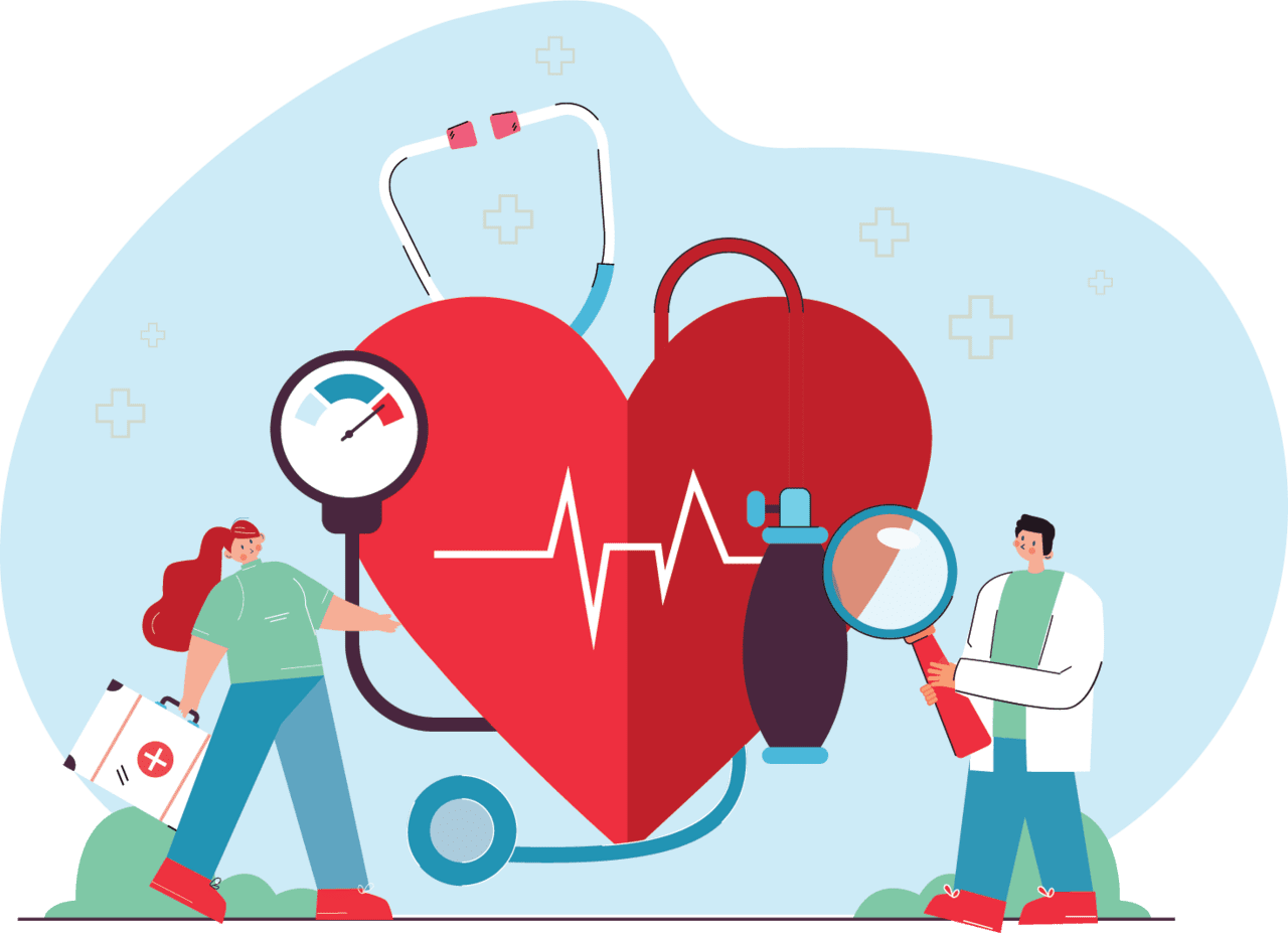 Heart medical vector health day sign pulse line wave clipart