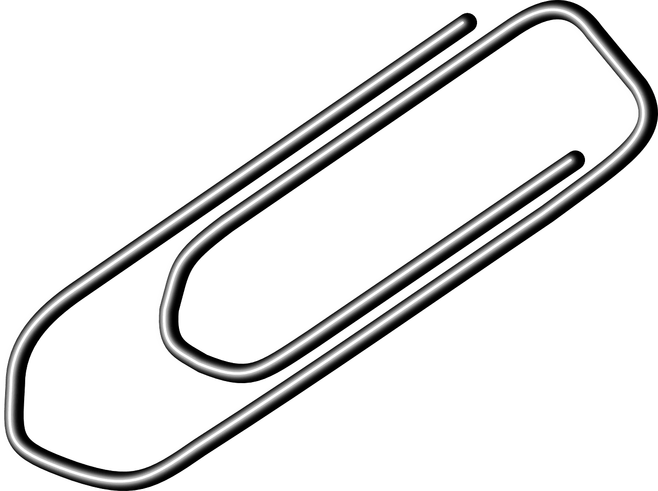 Paperclip paper clip office vector graphic clipart