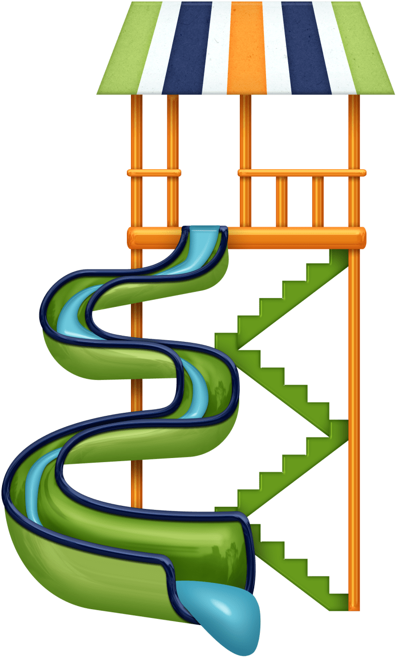 Ladder water park clipart vector