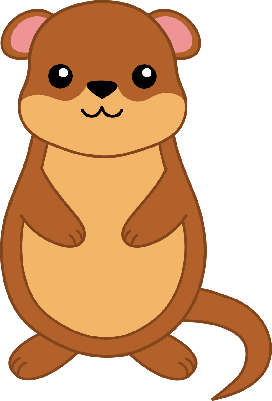 Otter pin page clipart image