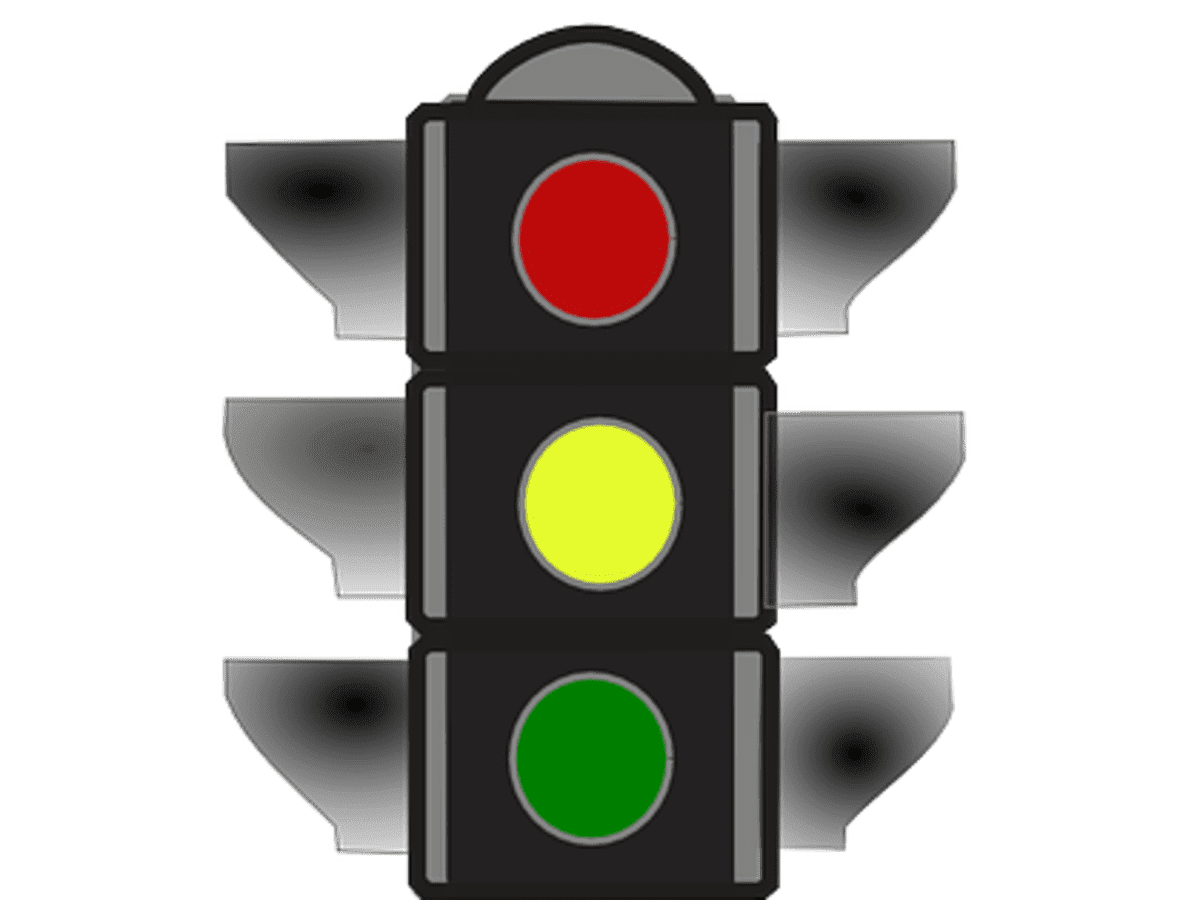 Stoplight yellow light traffic laws in every state clipart background