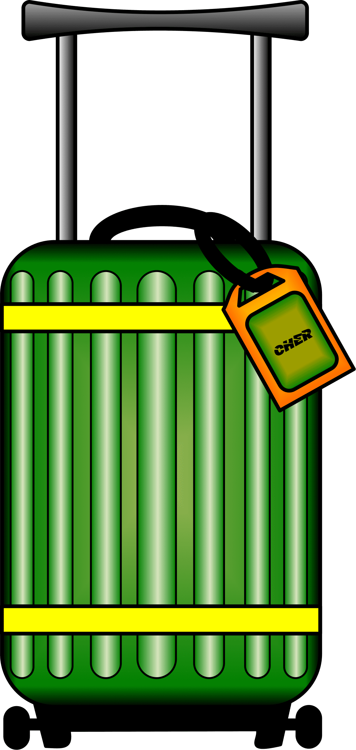 Luggage pin page clipart logo