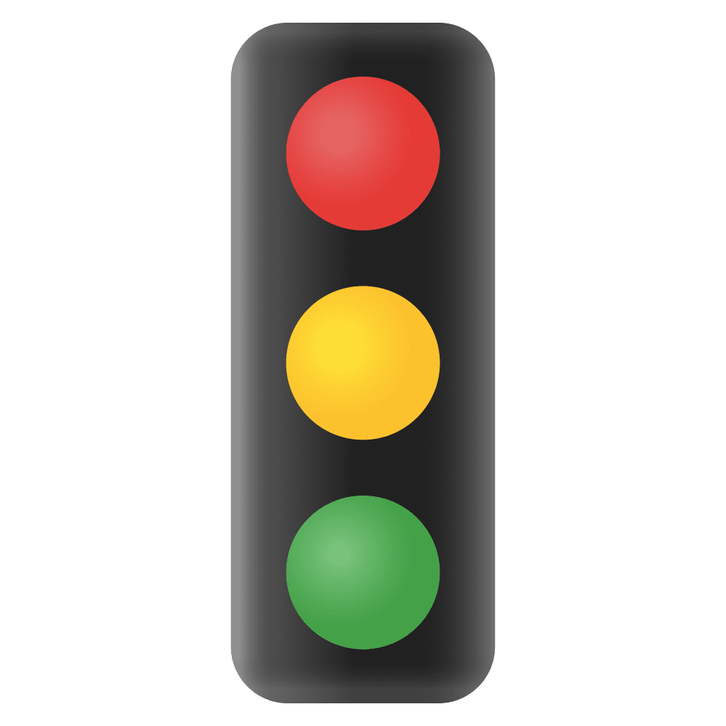 Stoplight vertical traffic light emoji clipart image