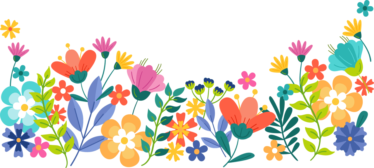 Wildflower colorful flowers watercolor vector clipart