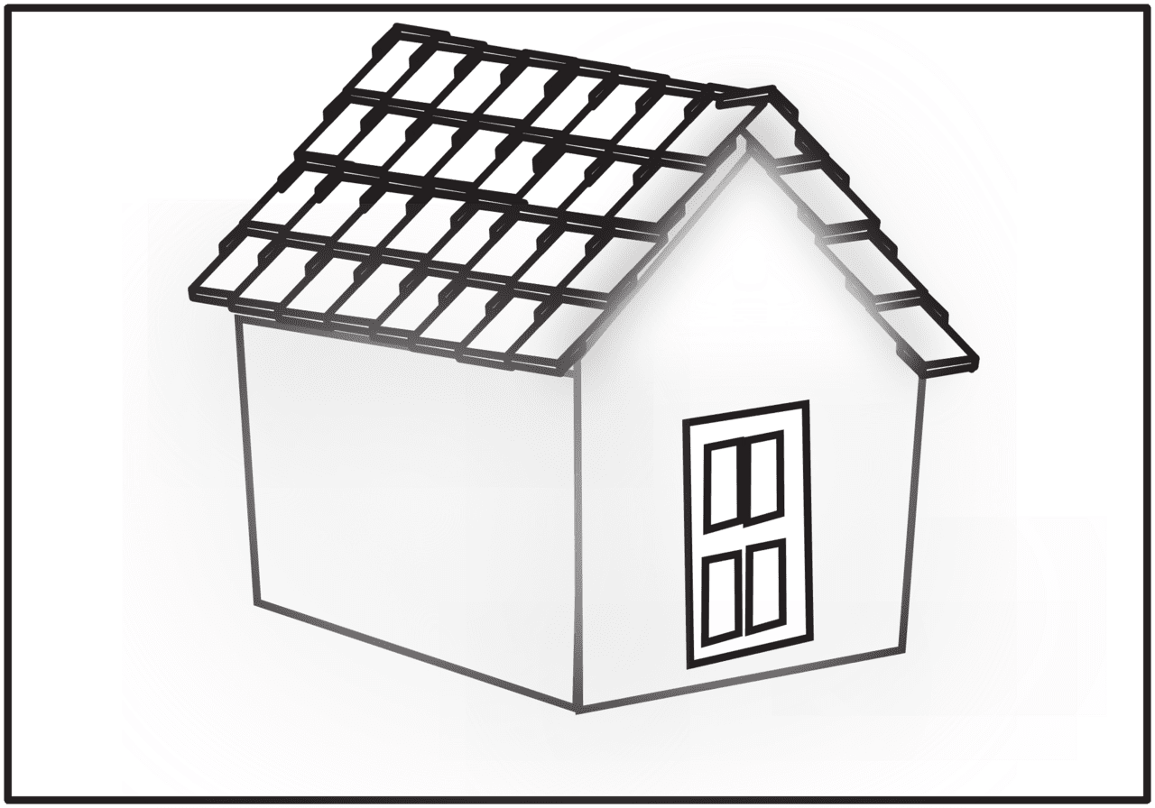 House black and white roof clipart clip art