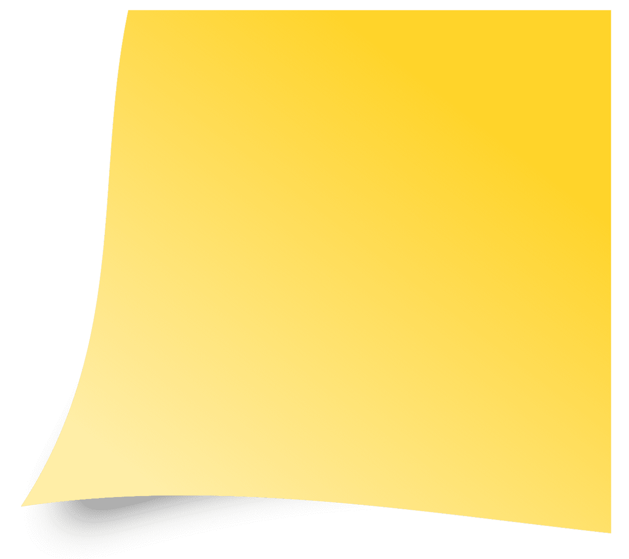 Post it note yellow sticky notes clipart image