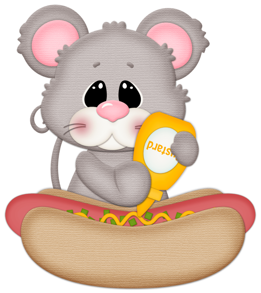 Hotdog mice clipart logo