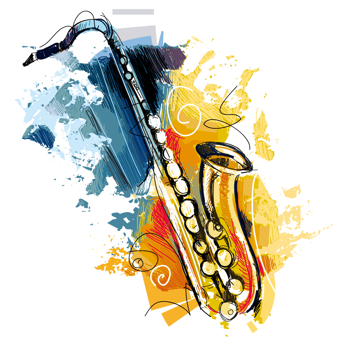 Saxophone pin page clipart background 2