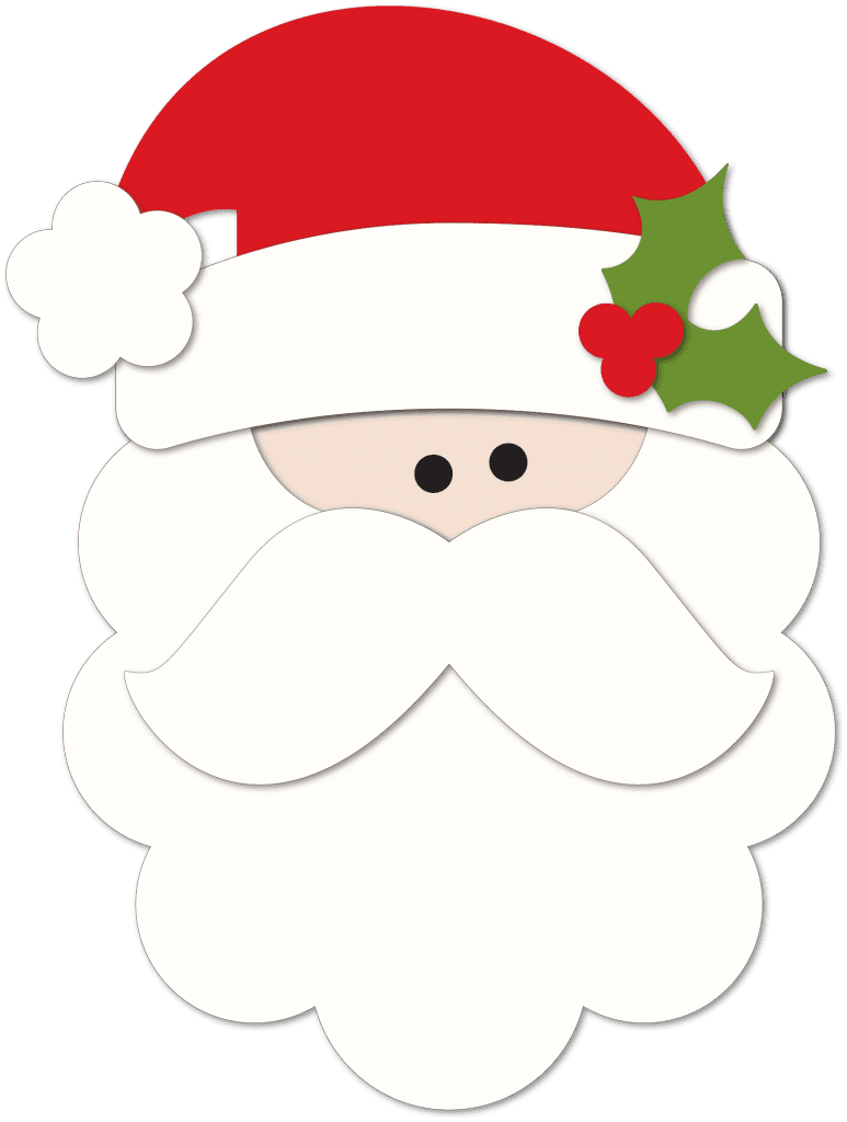 Santa claus hat template face clipart free