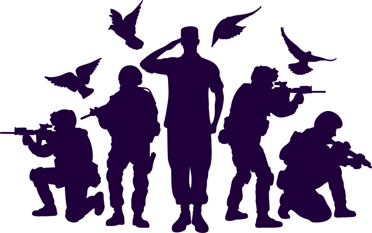 Soldier protecting us from enemy vector image clipart