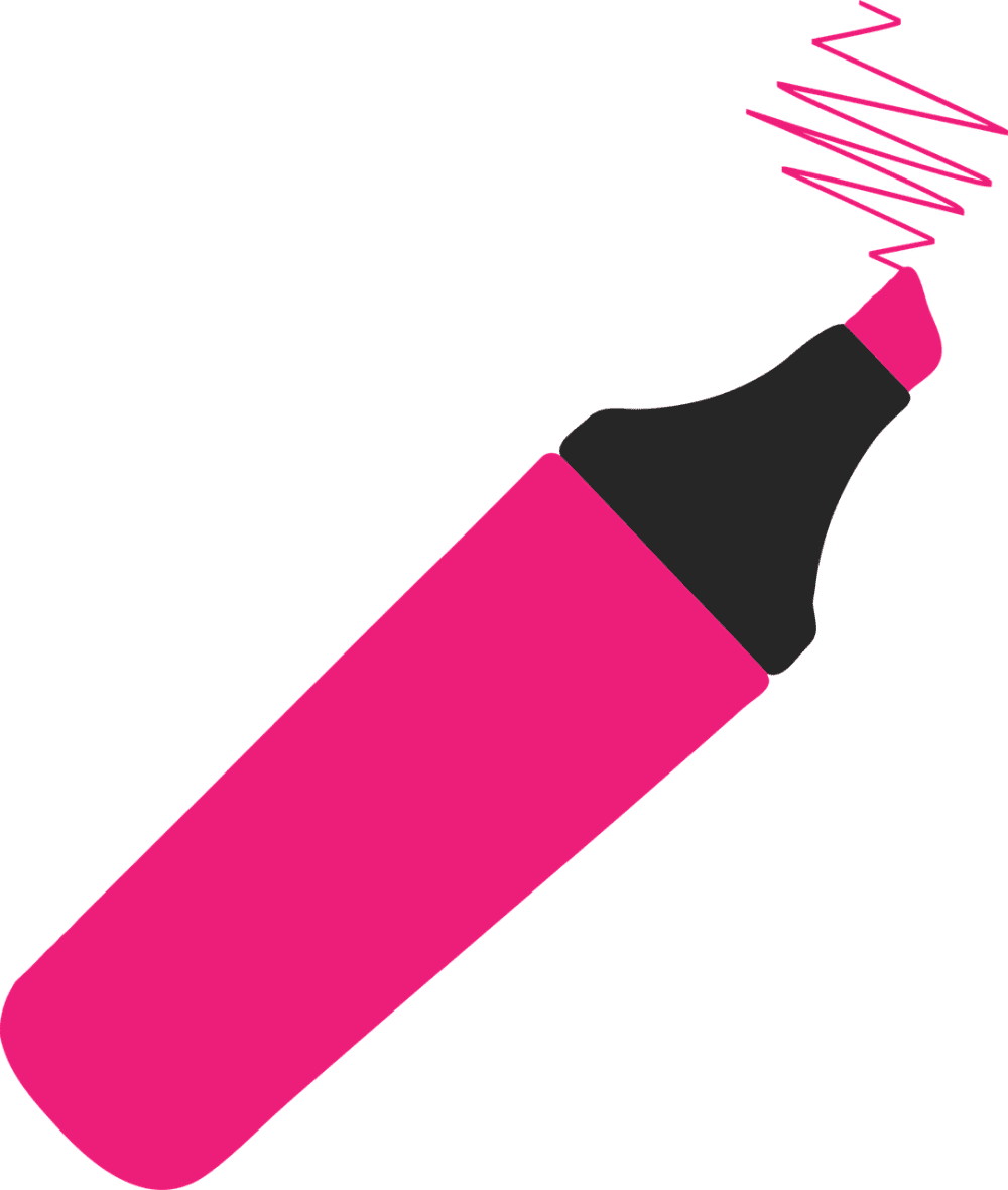 Marker highlights from the second week of mllchat bkclub discussion about our new book clipart free
