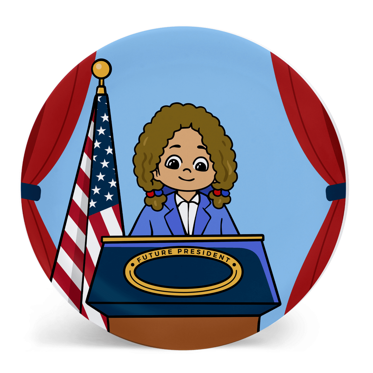 Presidents day president acrux colorfull plates kids tableware and more clipart image