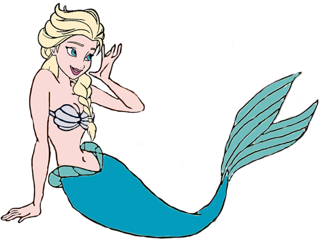 Mermaid tail elsa the snow queen as by homersimpson deviantart clipart picture