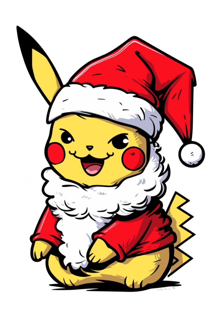 Christmas pokemon pikachu santa hat create adrenaline clipart free