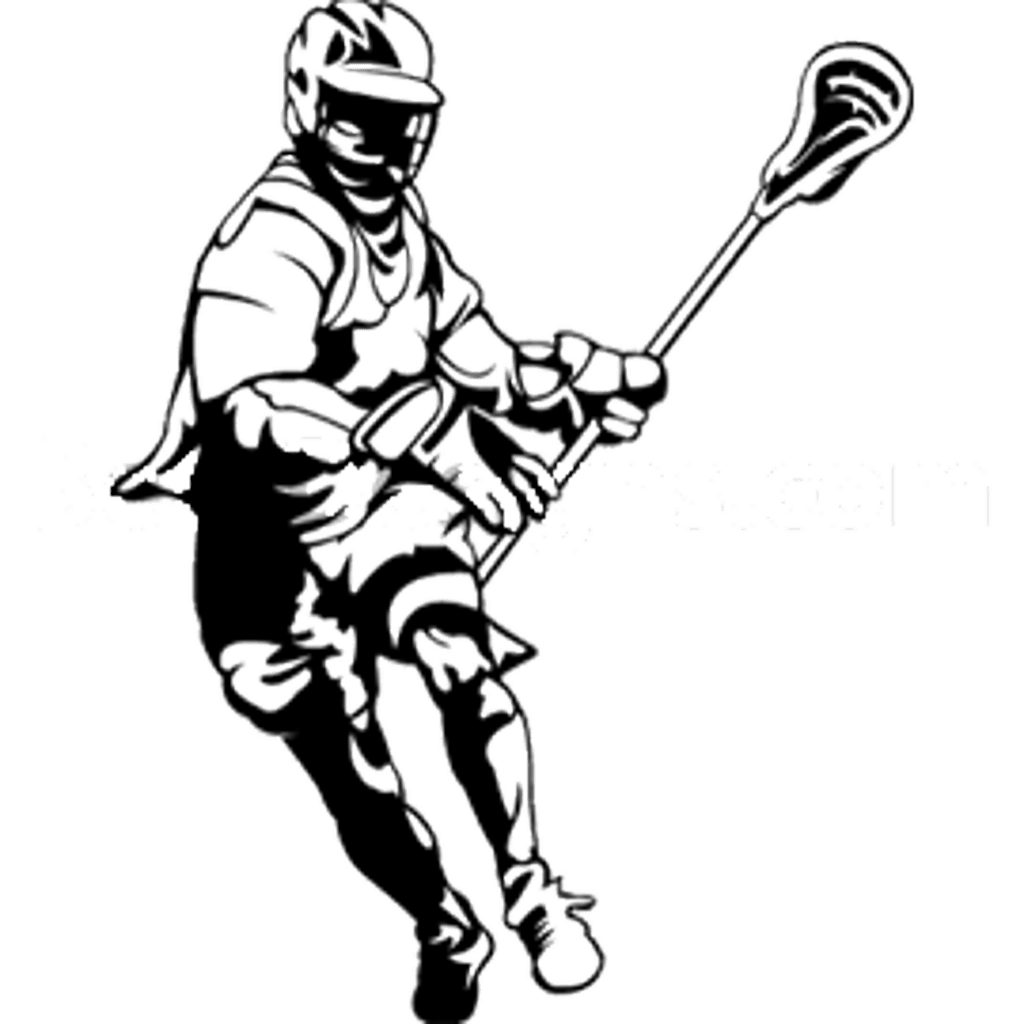 Lacrosse stick pin page clipart background