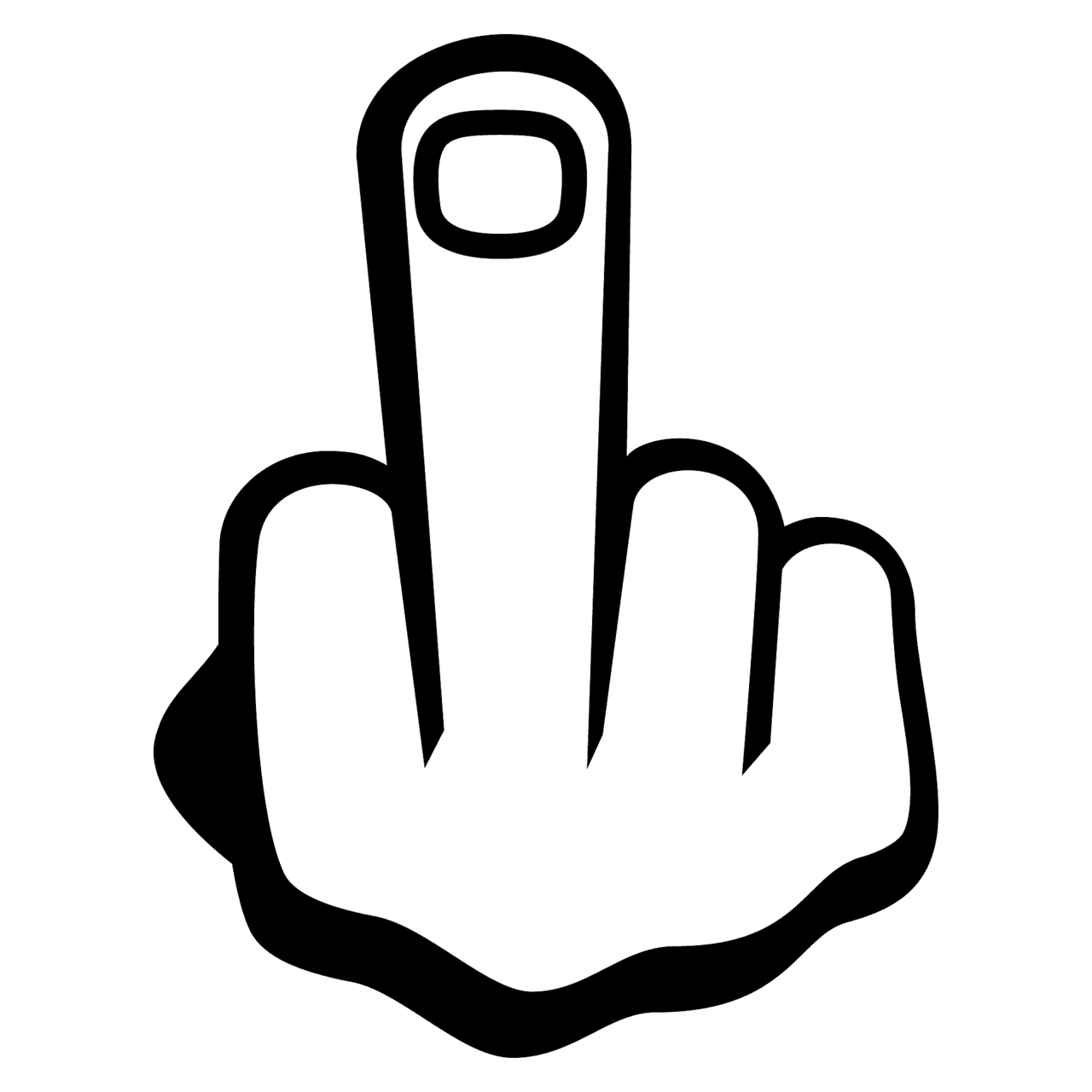 Middle finger vector emoji clipart 2