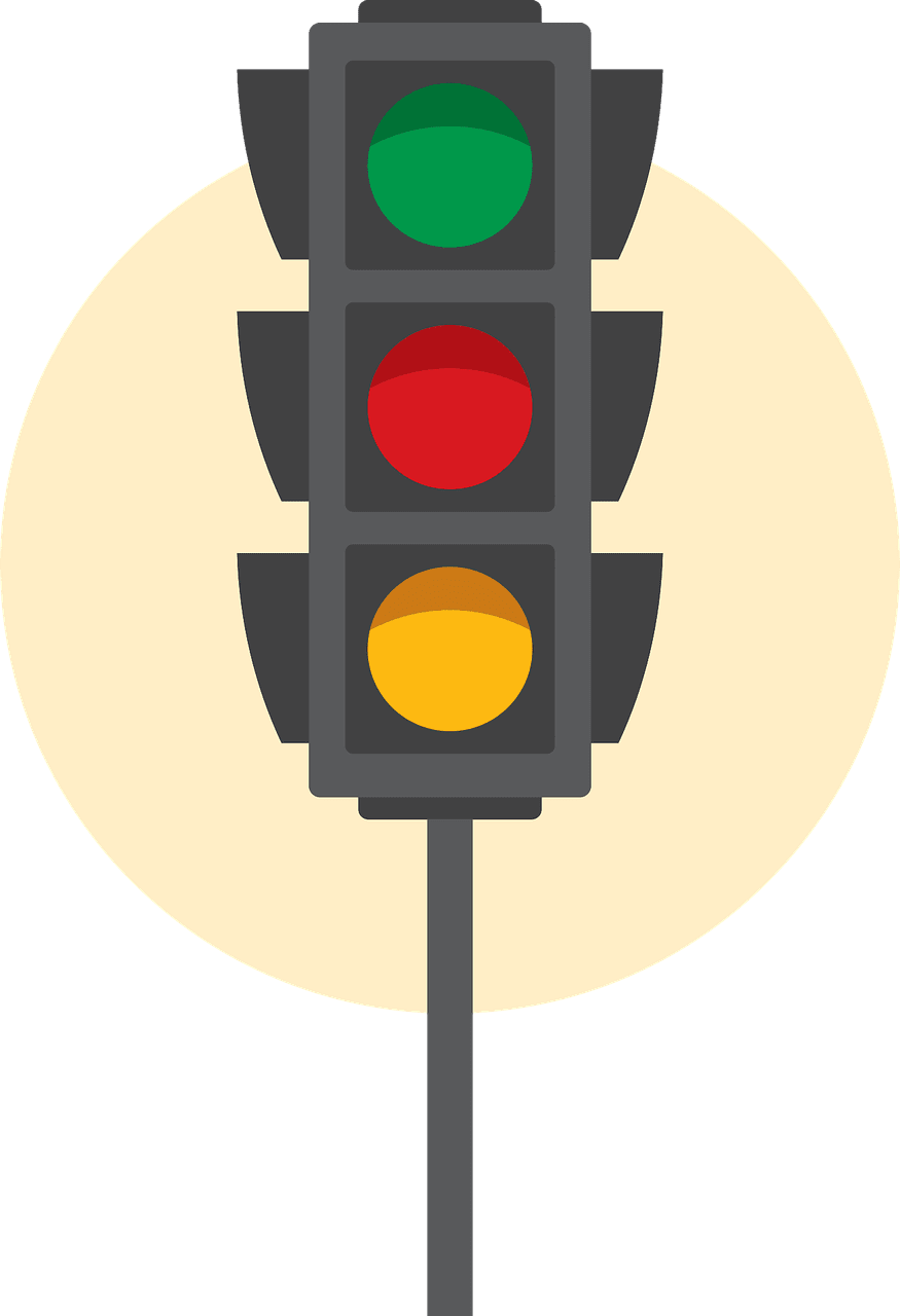 Stoplight traffic lights urban vector graphic clipart