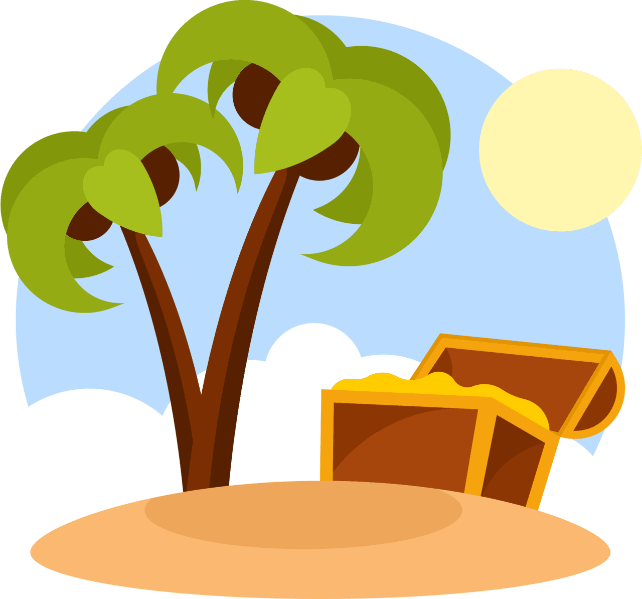 Treasure island vector clipart images