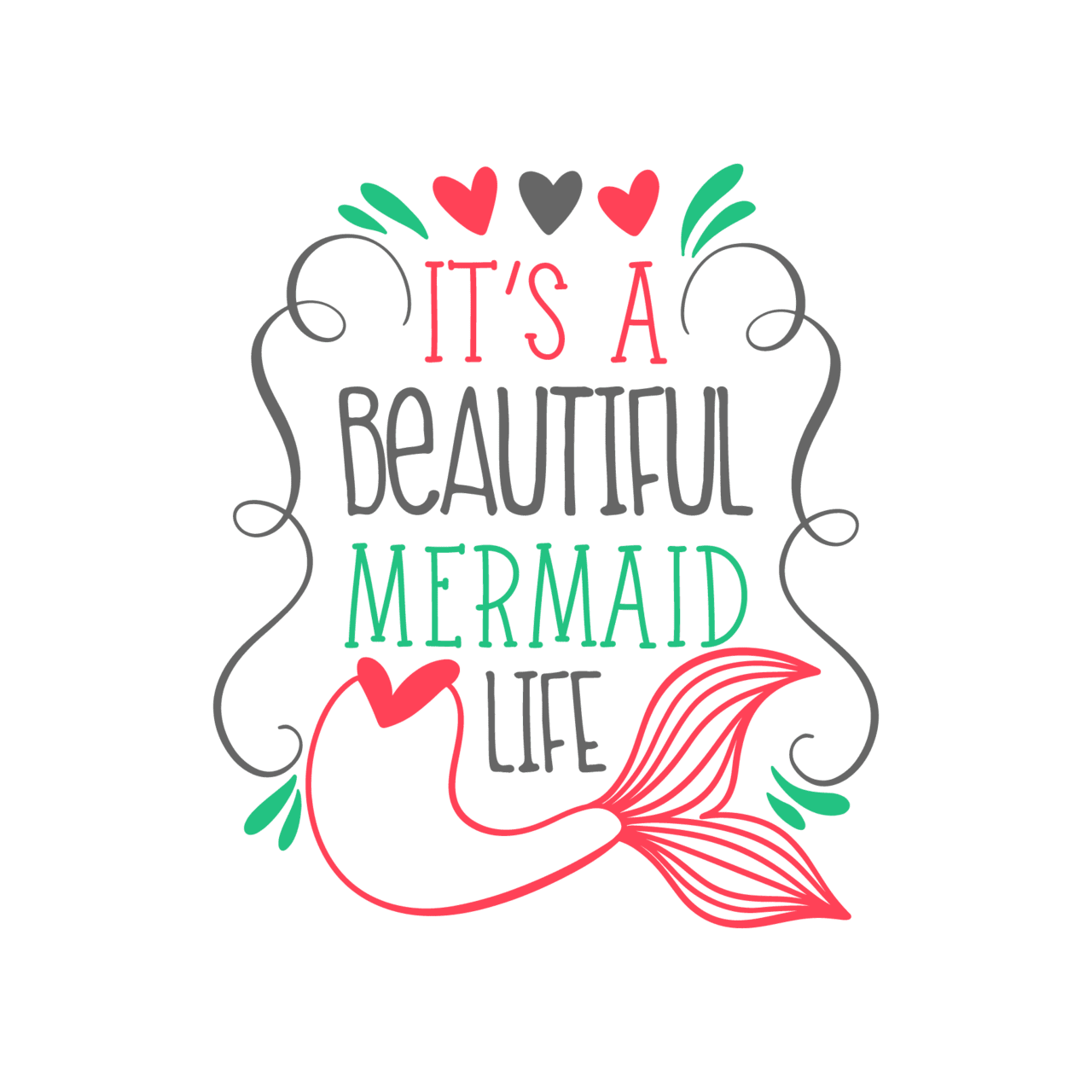Mermaid tail pin page clipart transparent