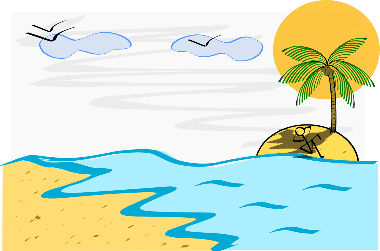 Spring break island vector clipart images