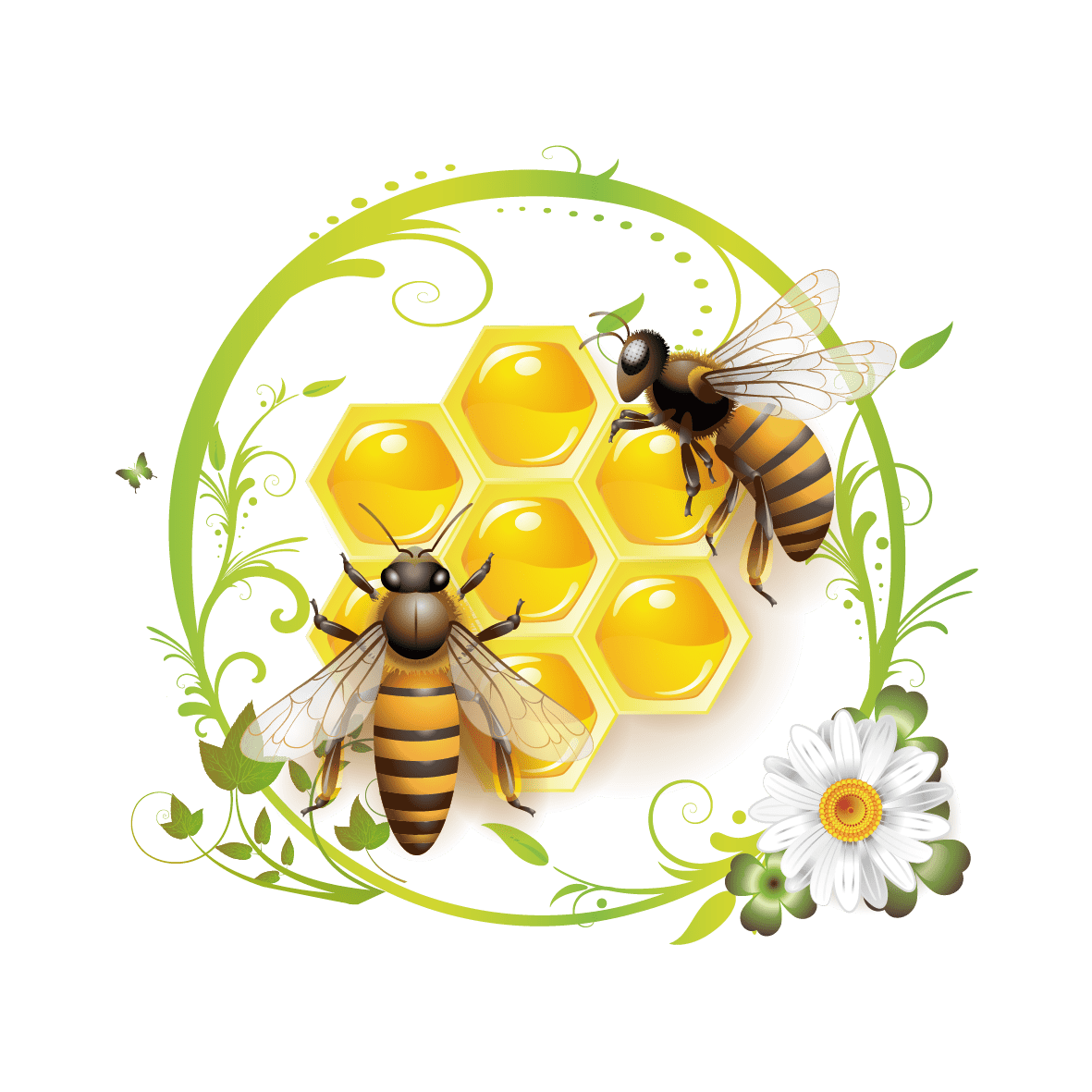 Honey bee pin page clipart logo