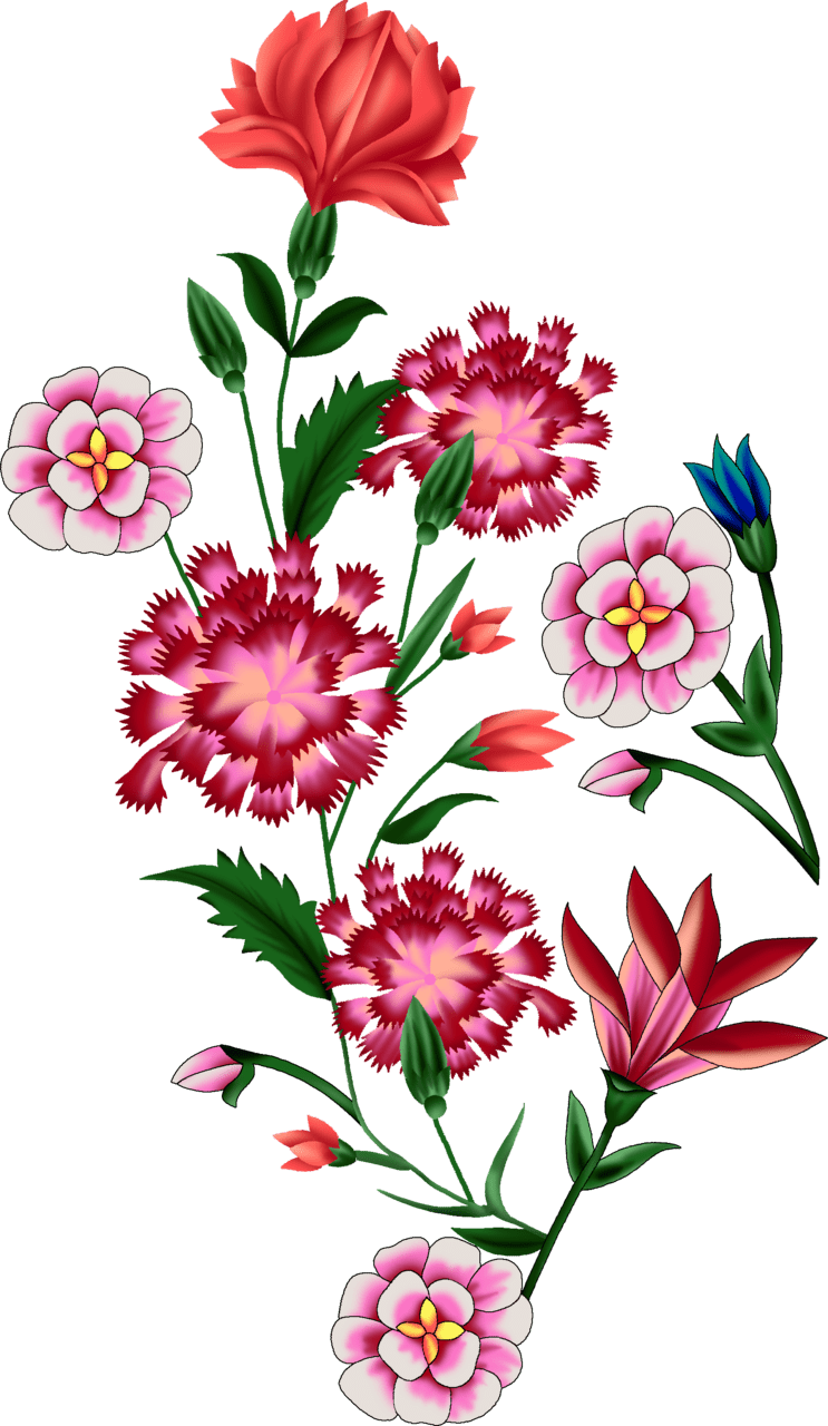 Wildflower pin page clipart vector