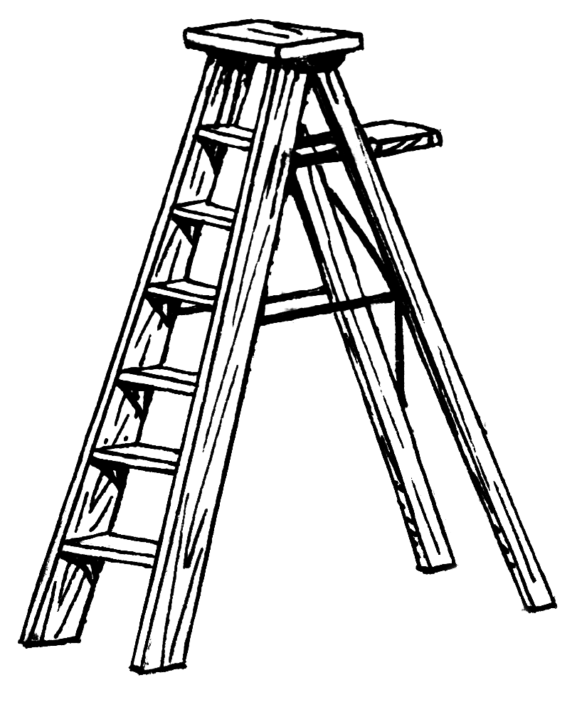 Step ladder psf clipart transparent