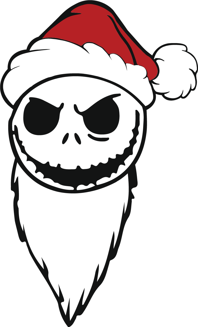 Jack skellington santa head nightmare before christmas clipart logo