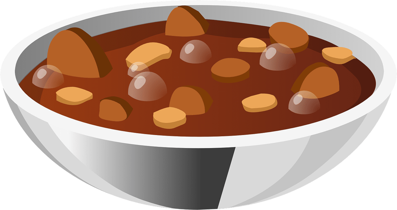 Soup stew beans vector graphic clipart