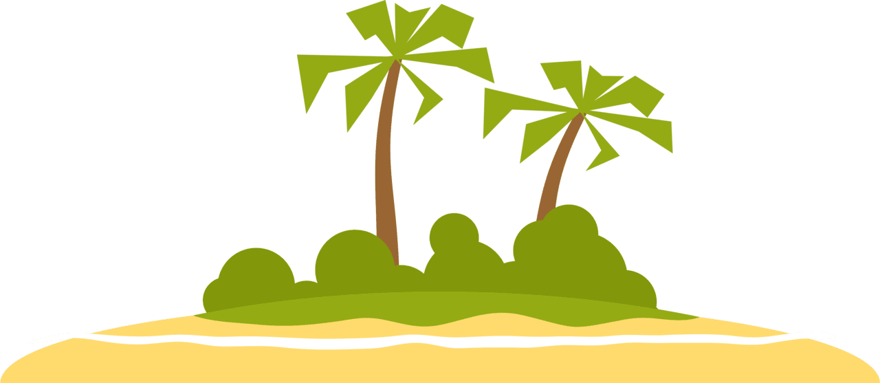 Tropical island vector clipart images 3