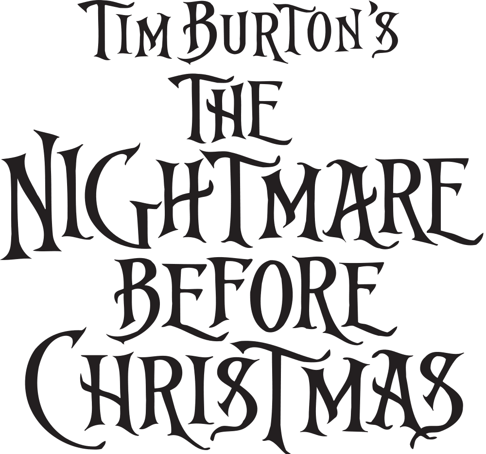 Nightmare before christmas font the best tim burton logo clipart