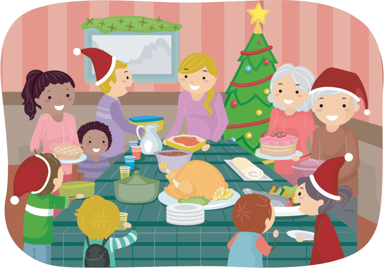 Potluck merced mma christmas party clipart transparent